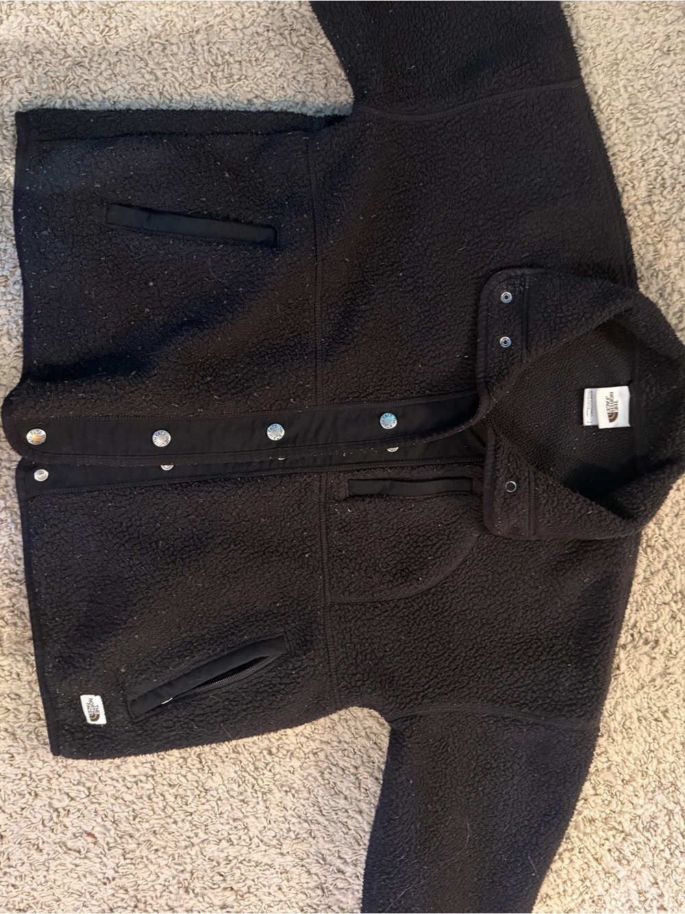 The North Face Black Fleece snap jacket